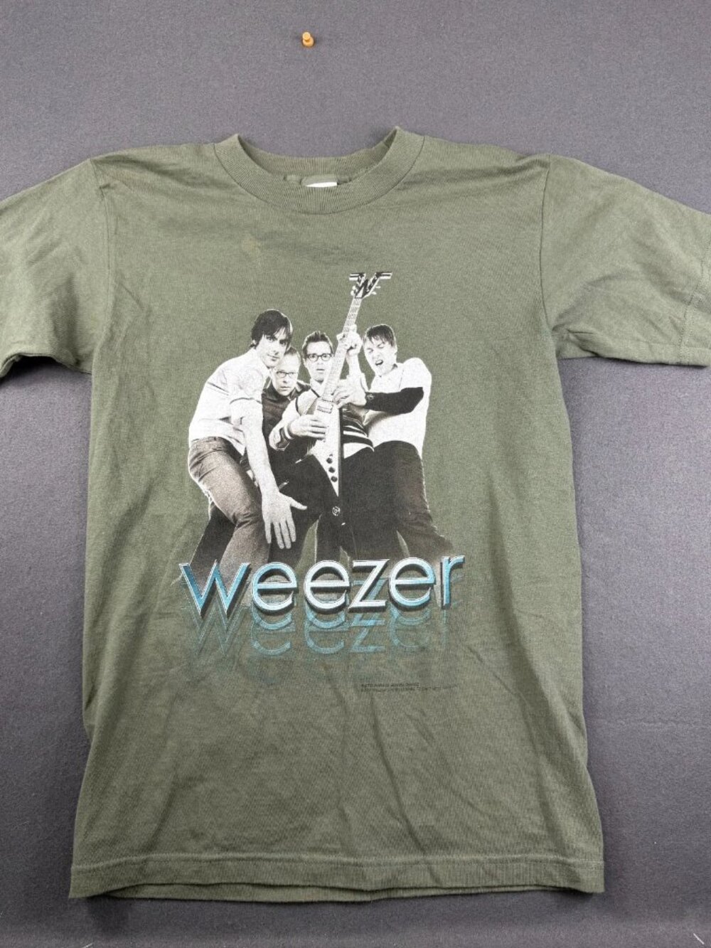 Vintage Sundog Mens Green Weezer Graphic T-Shirt Short Sleeve Cotton Comfort S